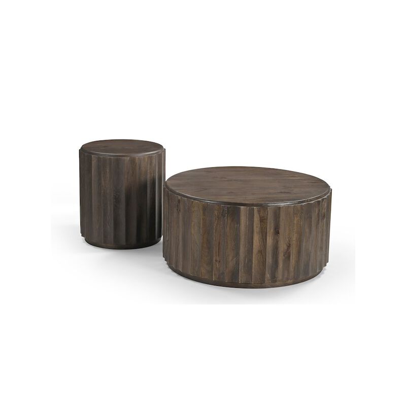 Taran Designs Lennox Round Solid Wood End Table