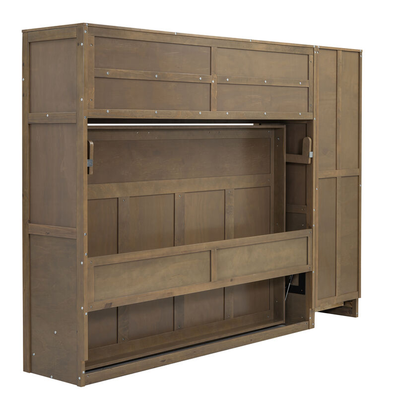 Merax Murphy Bed with Wardrobe and Drawers