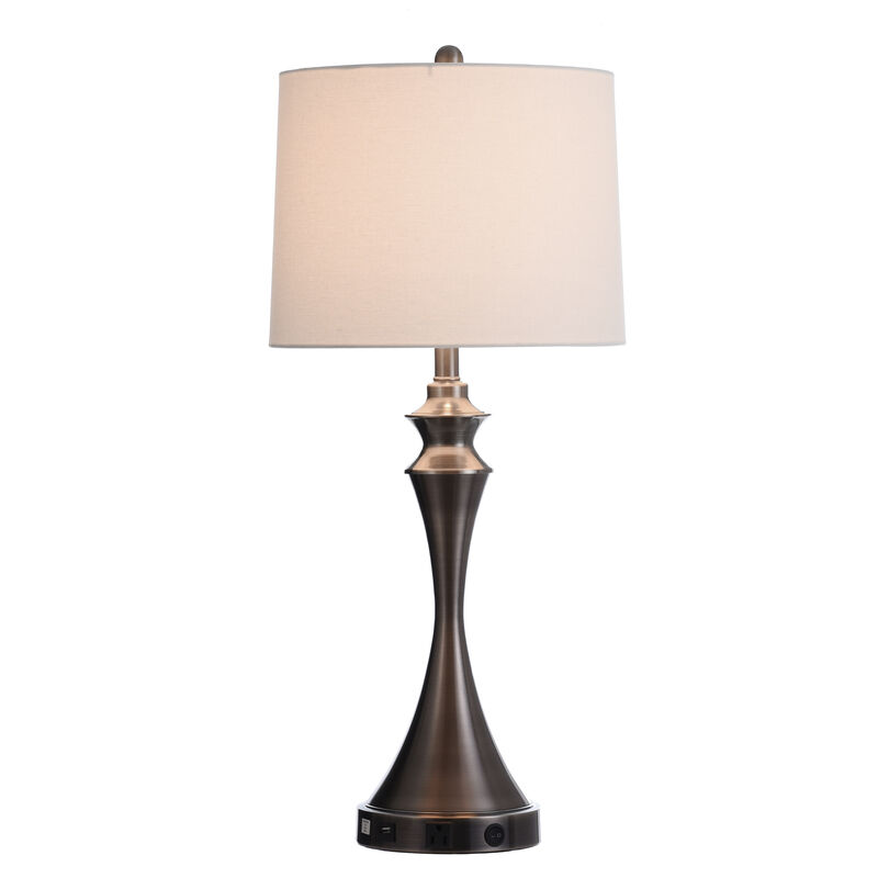 Brushed Steel Table Lamp II (Set of 2)