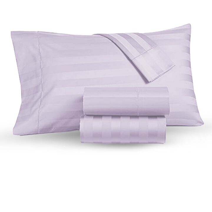 Striped Double Brushed Cooling Microfiber Sheet Set
