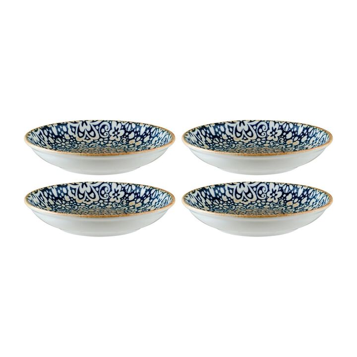 Alhambra dia.8" h:1.5" 17 oz. Round Decorated Porcelain Bowl (Set of 4)