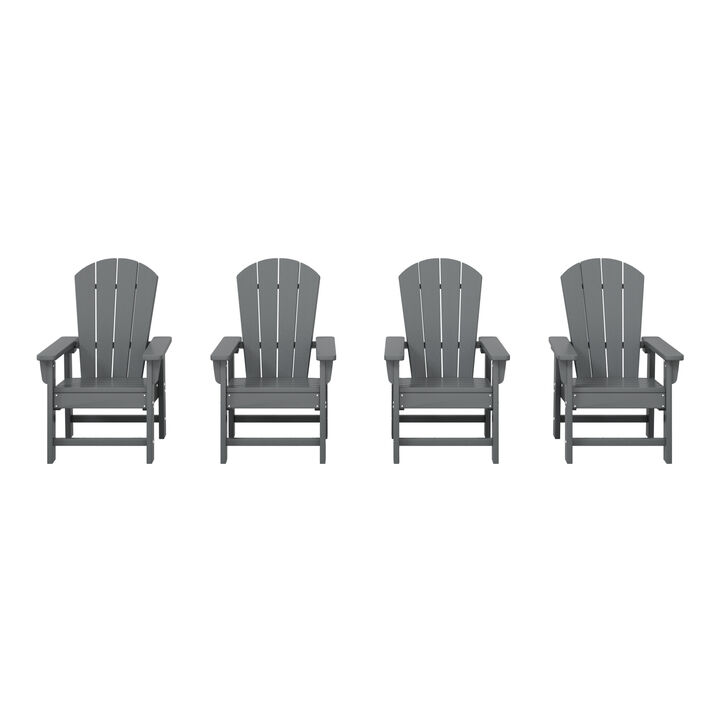 WestinTrends Kids Outdoor Adirondack Plastic Patio Chair (Set of 4)