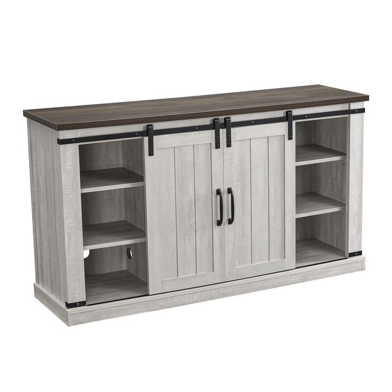 FESTIVO 54 in. TV Stand Console for TVs up to 60 in. with Electric Fireplace