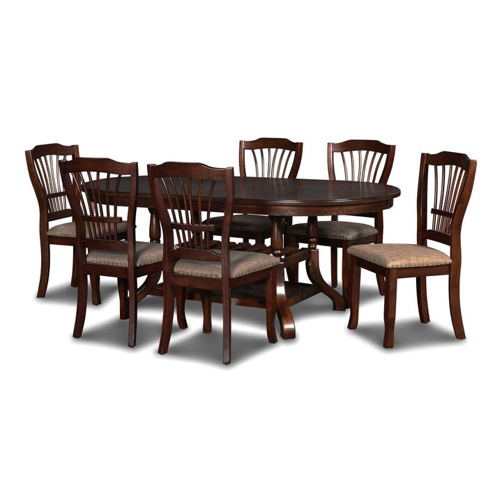 New Classic Furniture Furniture Bixby Contemporary Solid Wood Dining Table in Espresso