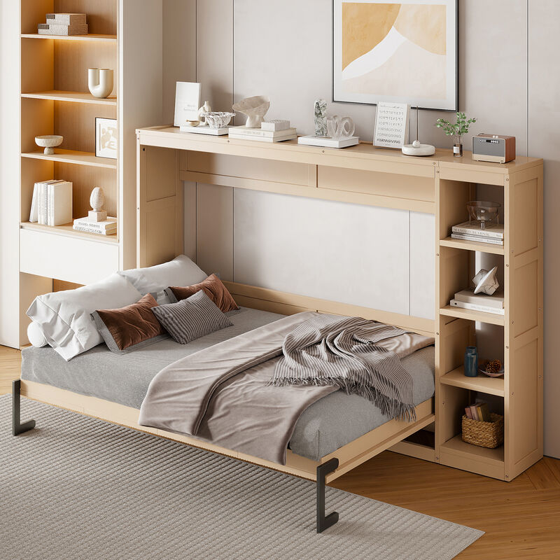 Merax Murphy Bed with Bookshelf