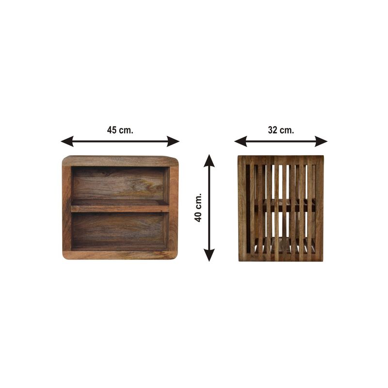 Artisan Furniture Solid Wood Soba Wall Mounted Bedside