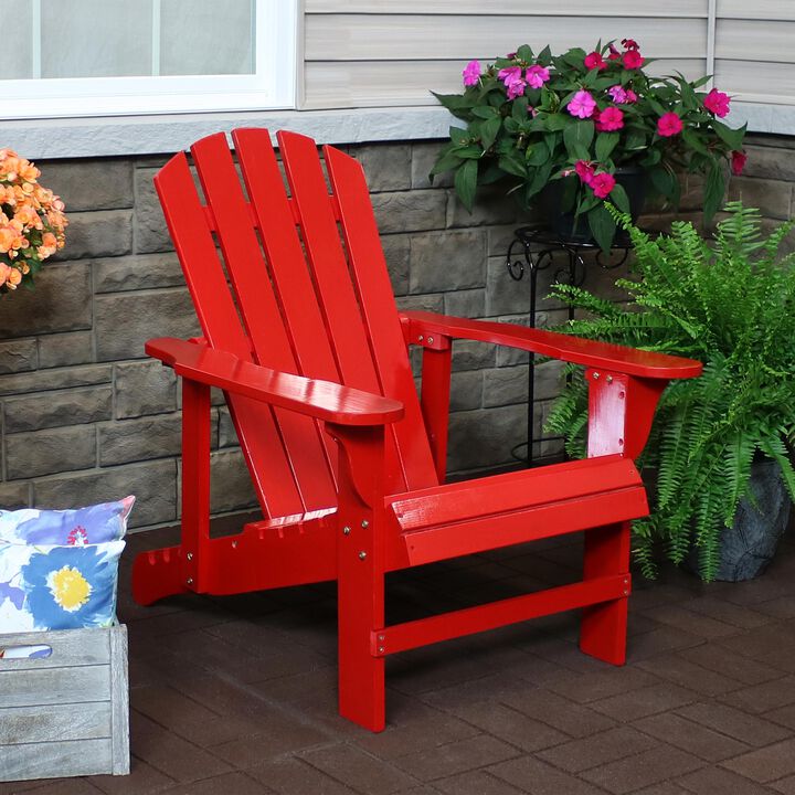 Sunnydaze Fir Wood Adirondack Chair with Adjustable Back