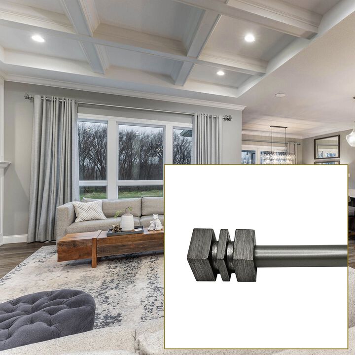 Esencial Cleft Curtain Rod Set, Adjustable Length From 36" to 72"