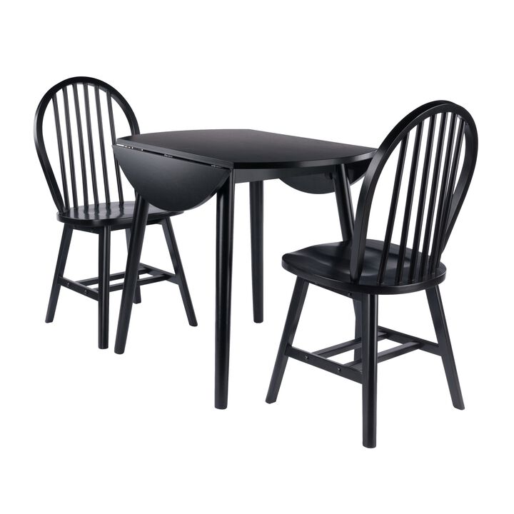 Winsome Wood Moreno Dining Set, Black