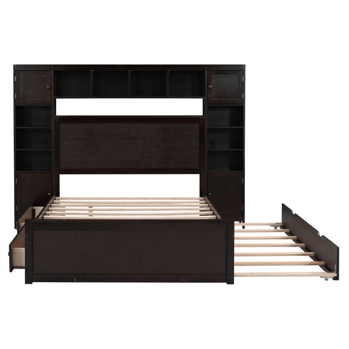 Merax Storage Platform Bed with Sockets