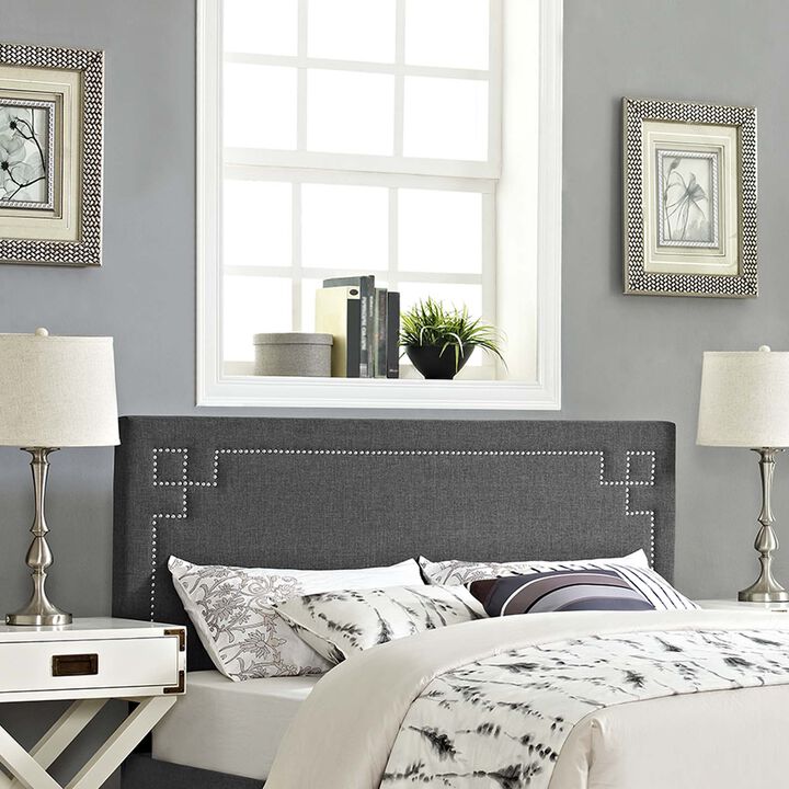 Modway - Josie Queen Upholstered Fabric Headboard Gray