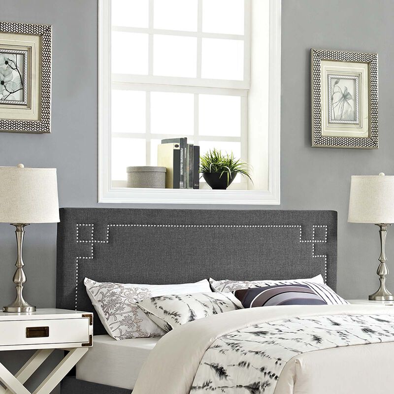 Modway - Josie Queen Upholstered Fabric Headboard Gray