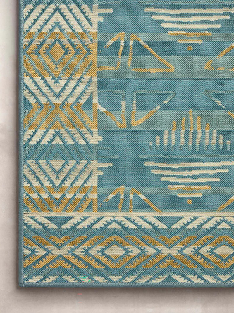 Ari ARI01 Ocean/Gold 7'9" x 9'9" Rug