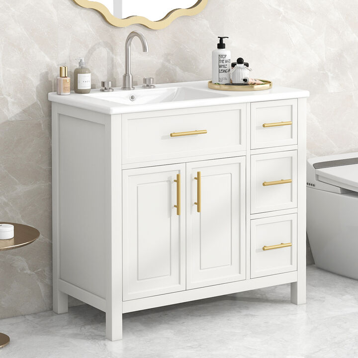 Merax Solid Bathroom Vanity Cabinet