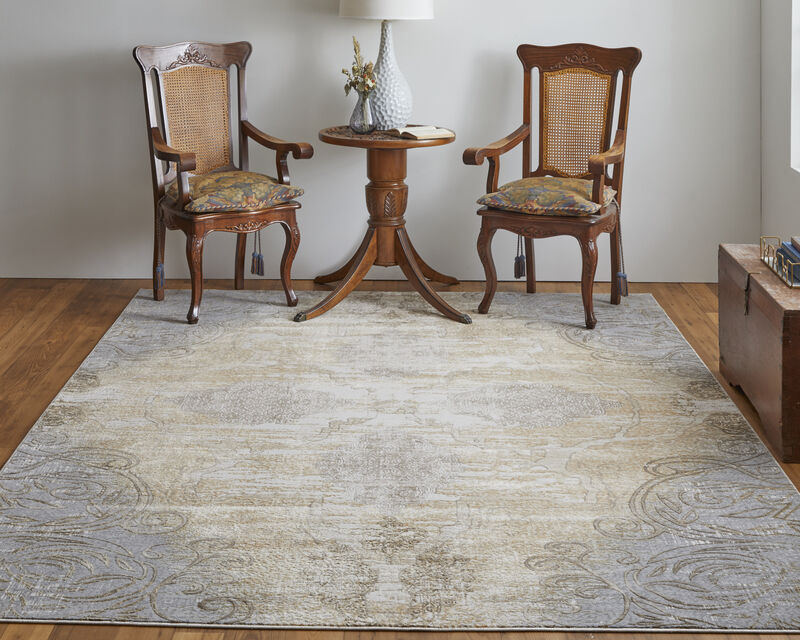 Celene 39L1F Silver/Tan/Gray 3'9" x 5'7" Rug