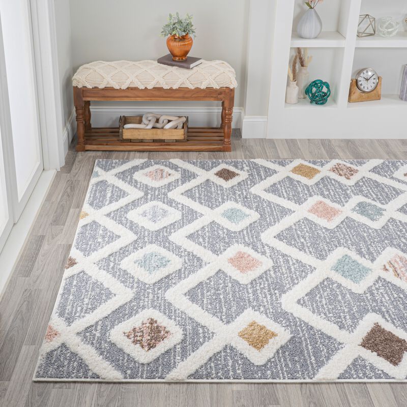 Monique Trellis High-Low Area Rug