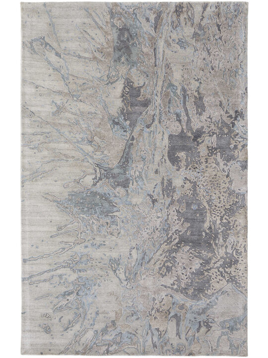 Zarah 8918F 10' x 14' Gray/Tan/Blue Rug