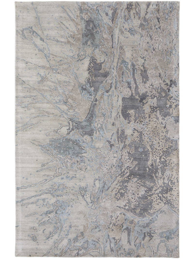 Zarah 8918F 3'6" x 5'6" Gray/Tan/Blue Rug