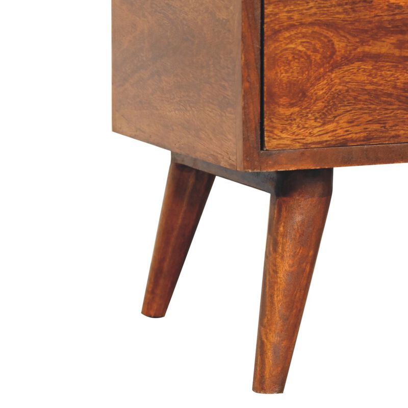 Artisan Furniture Solid Wood Chestnut Dome Bedside