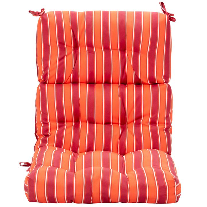 Tufted Patio High Back Chair Cushion with Non-Slip String Ties
