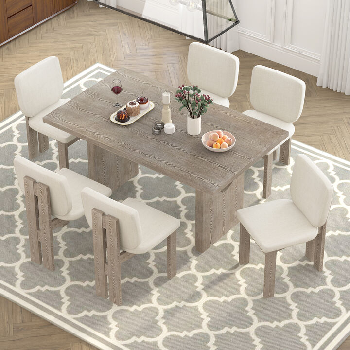Merax 7-Piece Retro Dining Set