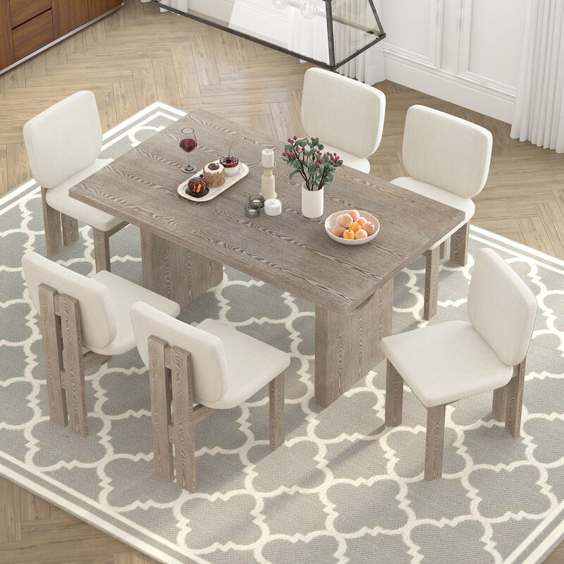 Merax 7-Piece Retro Dining Set