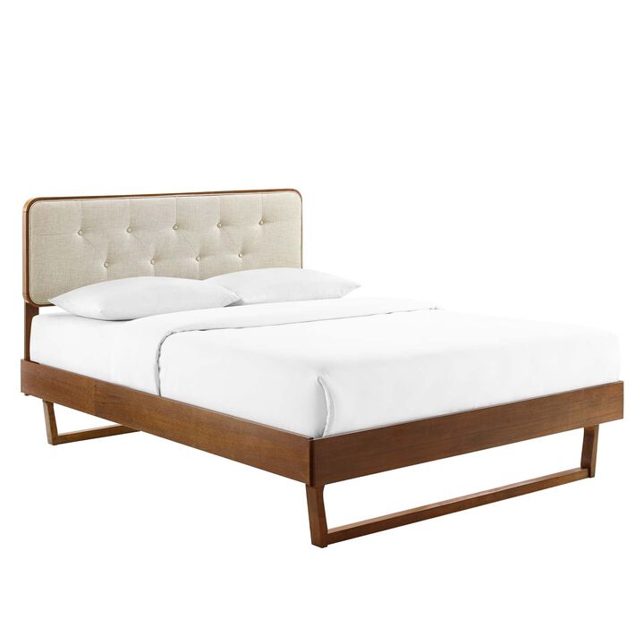 Modway - Bridgette Queen Wood Platform Bed with Angular Frame