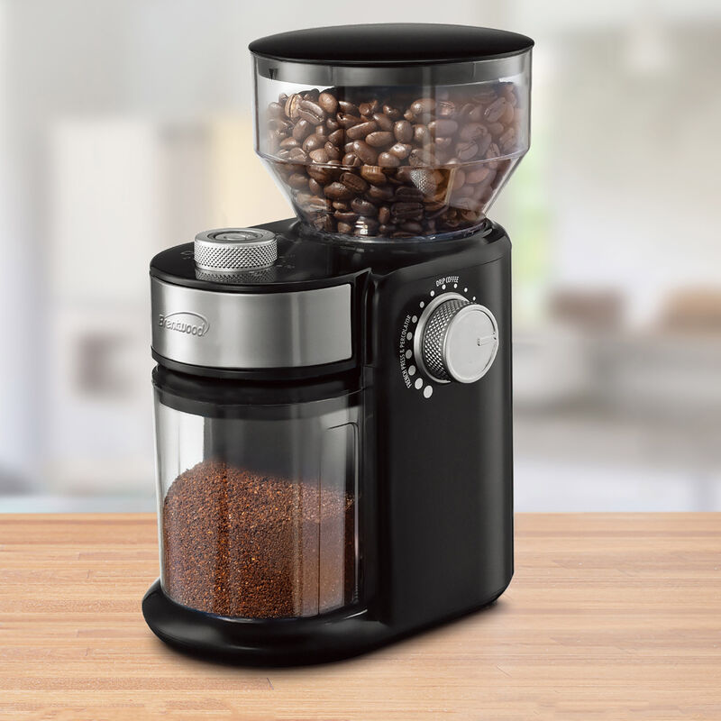 Brentwood 8 Ounce Automatic Burr Coffee Bean Grinder Mill in Black