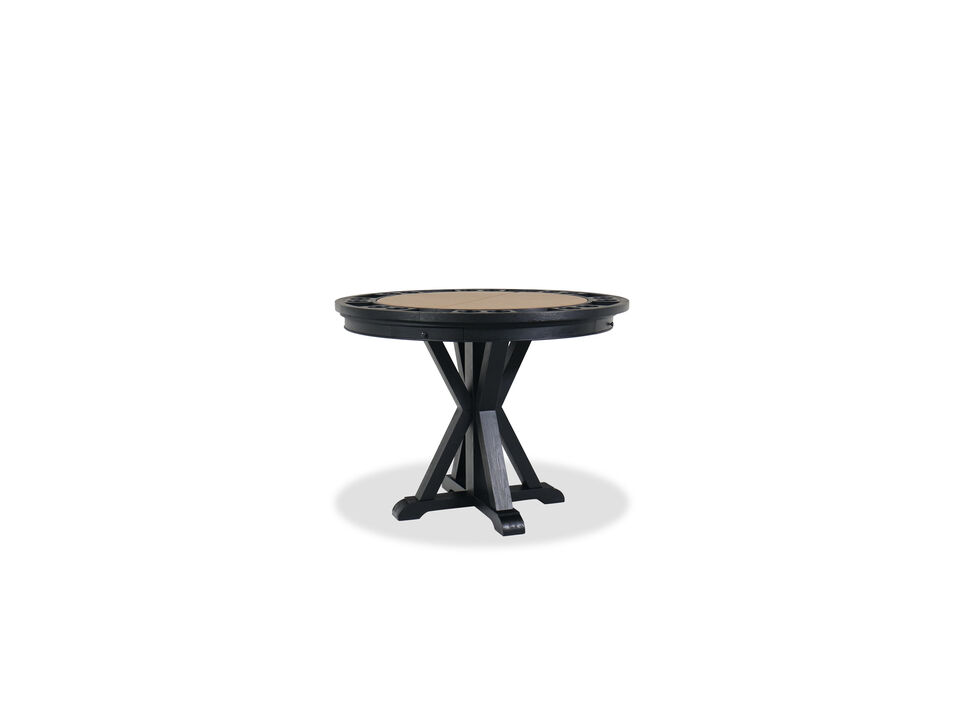 Rylie 48-inch Round Counter Dining Table with 4 Drawers and Game Top