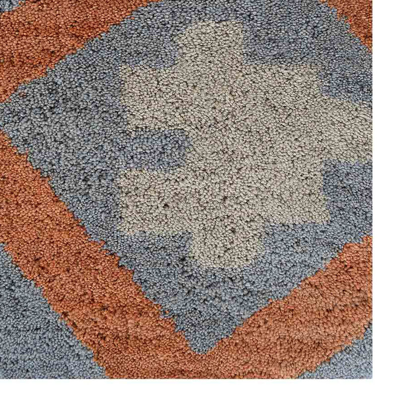 RUGSOTIC CARPETS HAND TUFTED WOOL ECO-FRIENDLY AREA RUGS  - 4'x6', Rectangle Shape, Light Blue, Kids Design, High Pile Thick Handmade Anti Skid Area Rugs for Living Room, Bed Room (K03010)