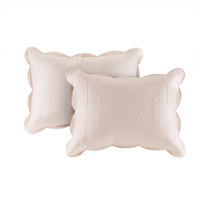 Gracie Mills Salvatore 3-Piece Reversible Country-Inspired Scalloped Edge Quilt Set