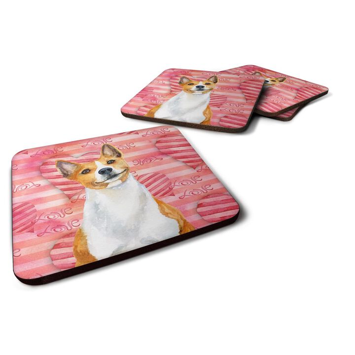 Caroline's Treasures Basenji Love Decorative coasters, Multicolor