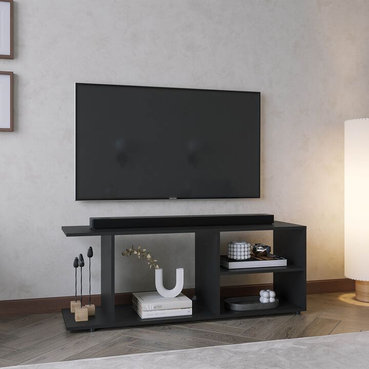 Sudley Entertainment Center 17.8" H, with 4 Shelves and 4 Legs, White