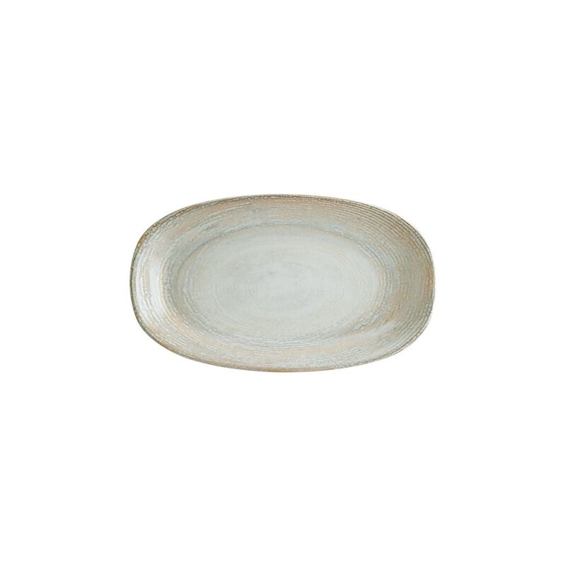 Patera 11.25" x 6.75" x h:1.25" Oval Decorated Porcelain Platter
