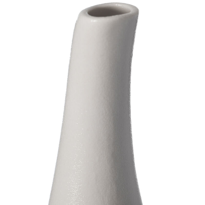 13-inch Large White Ceramic Water Drop Vase - Modern Teardrop Shape for Home Decor - Perfect for Floating Shelves TV Stands Desks Bookshelves Side Tables Countertops and Contemporary Spaces