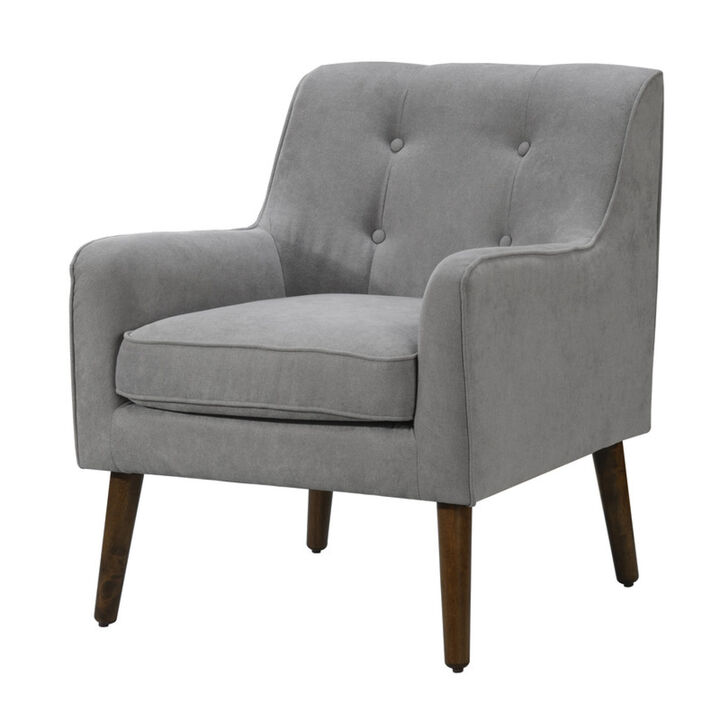Ryder Mid Century Modern Steel Woven Fabric Tufted Armchair