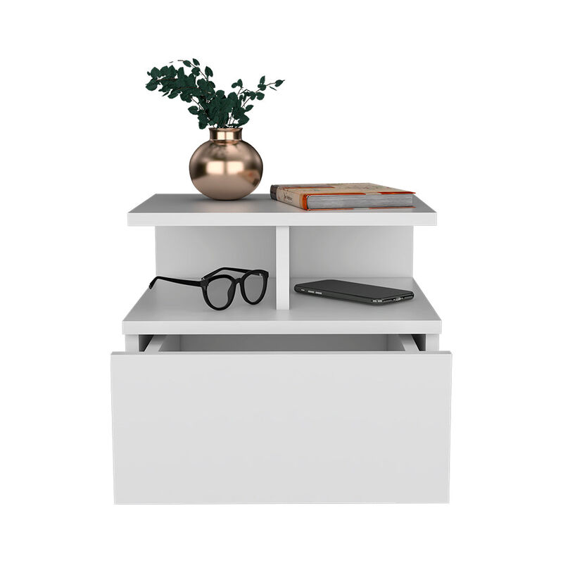 Nightstand Floating Flopini, Bedroom, White
