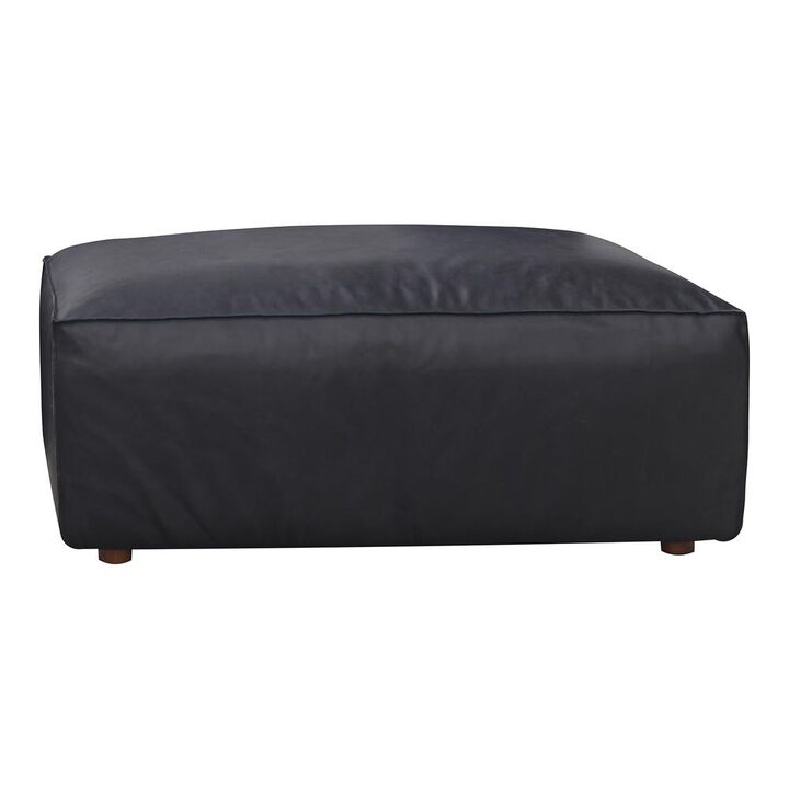 Moe�s Form Ottoman Vantage Black Leather