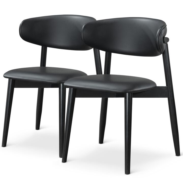 Merax Faux Leather Dining Chairs Set Of 2