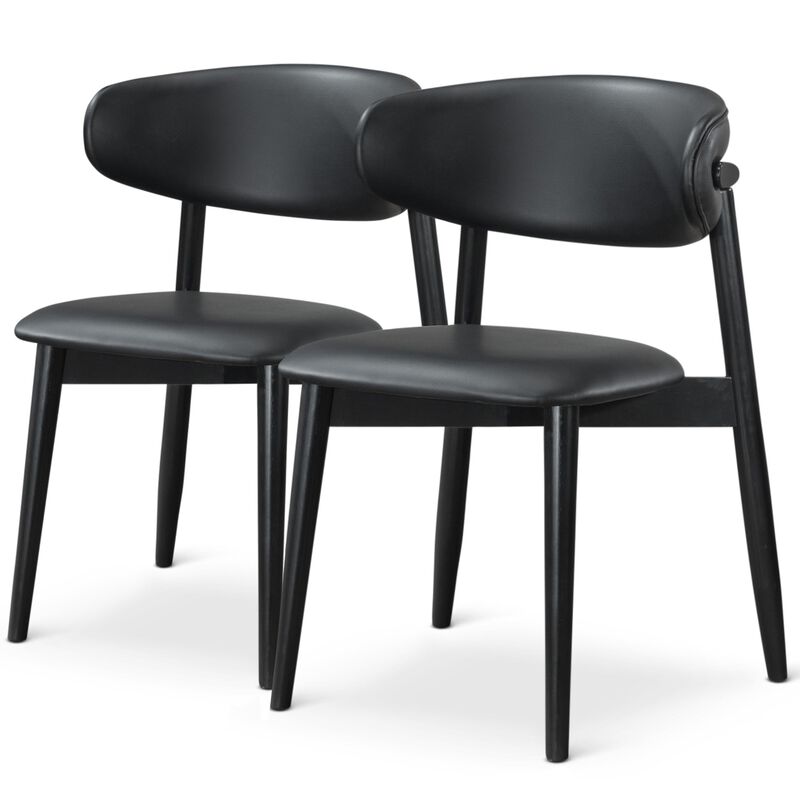 Merax Faux Leather Dining Chairs Set Of 2