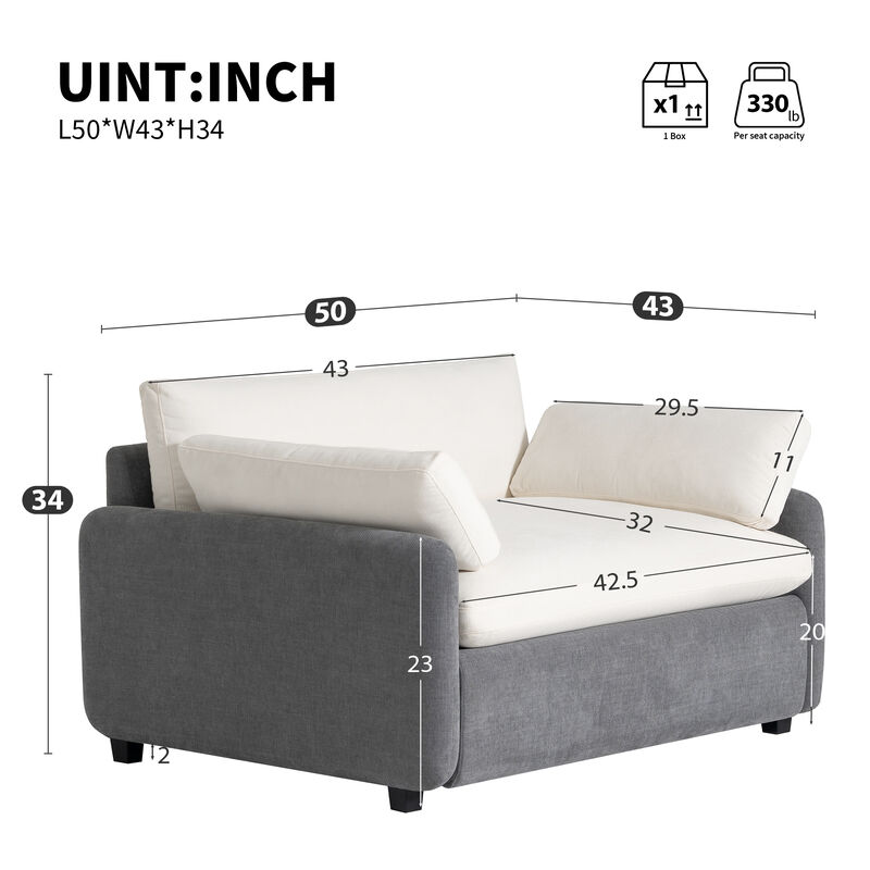 Merax Chenille Single Sofa Accent Chair