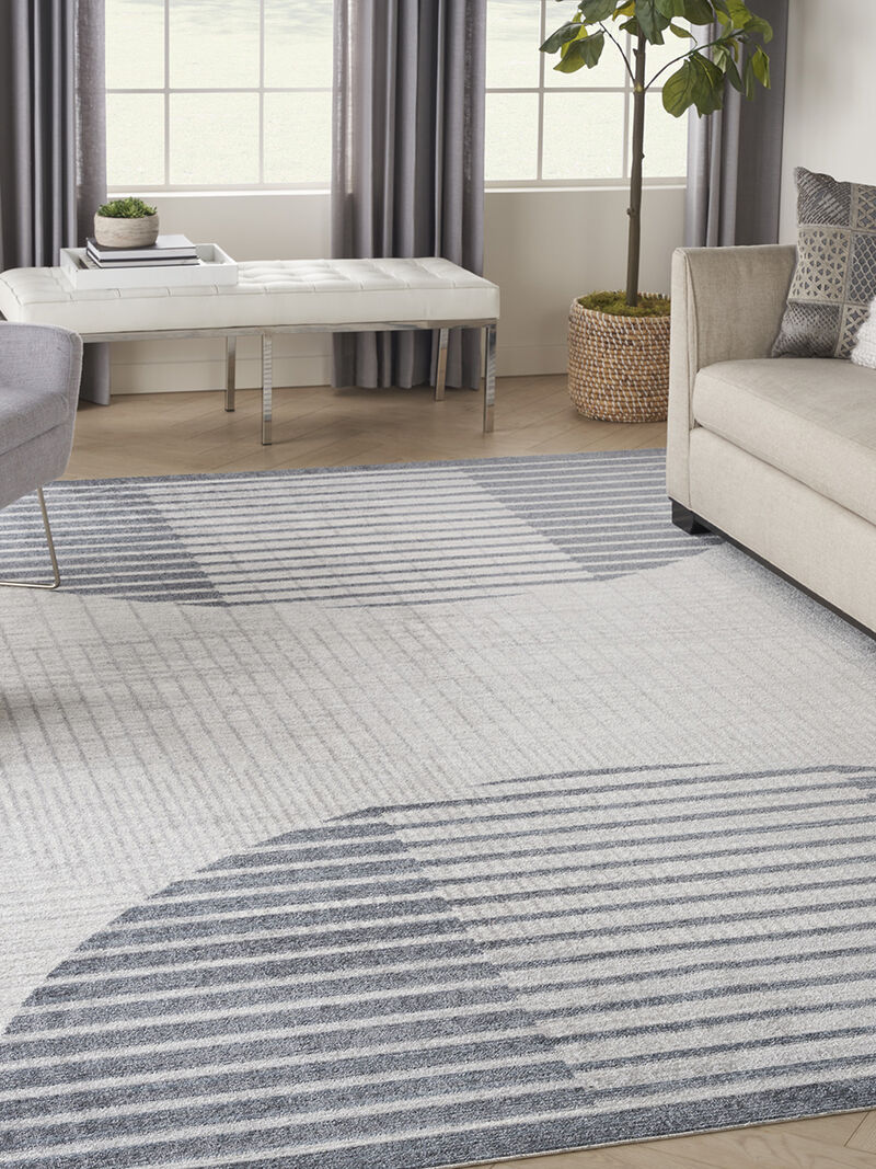 Astra Machine Washable ASW03 Ivory/Blue 7'10" x 10' Rug