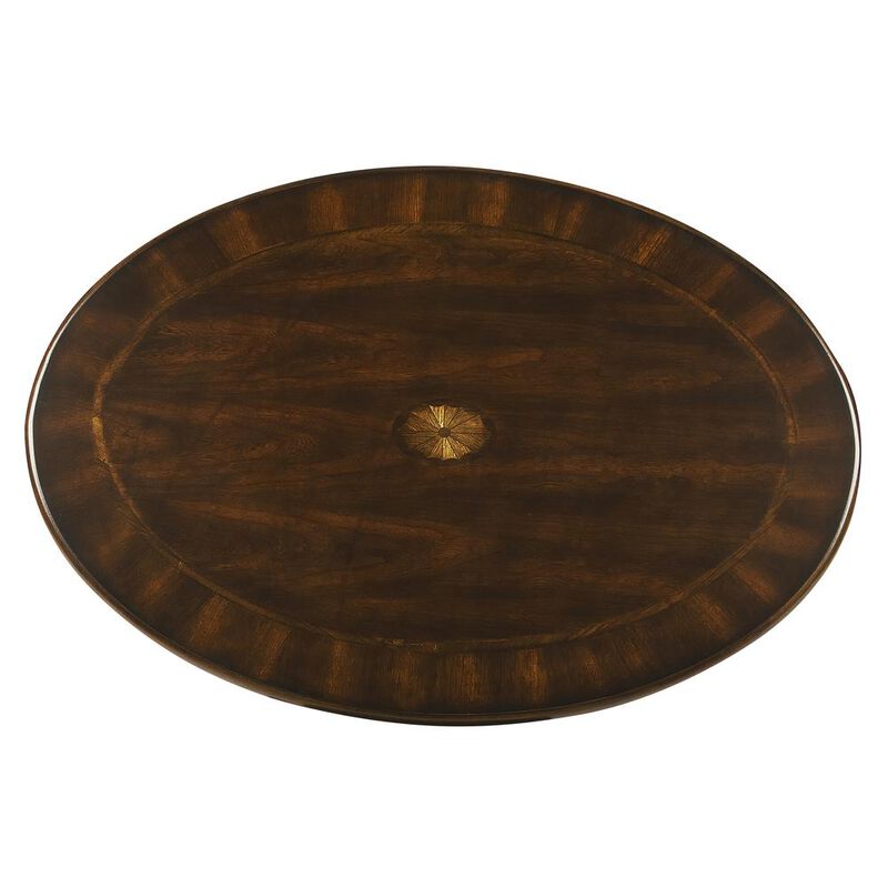 Butler Specialty Company Grace Oval 4 Legs Coffee Table, Dark Brown