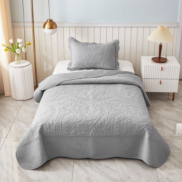 MarCielo 100% Cotton Oversized Bedspread Quilt Set T