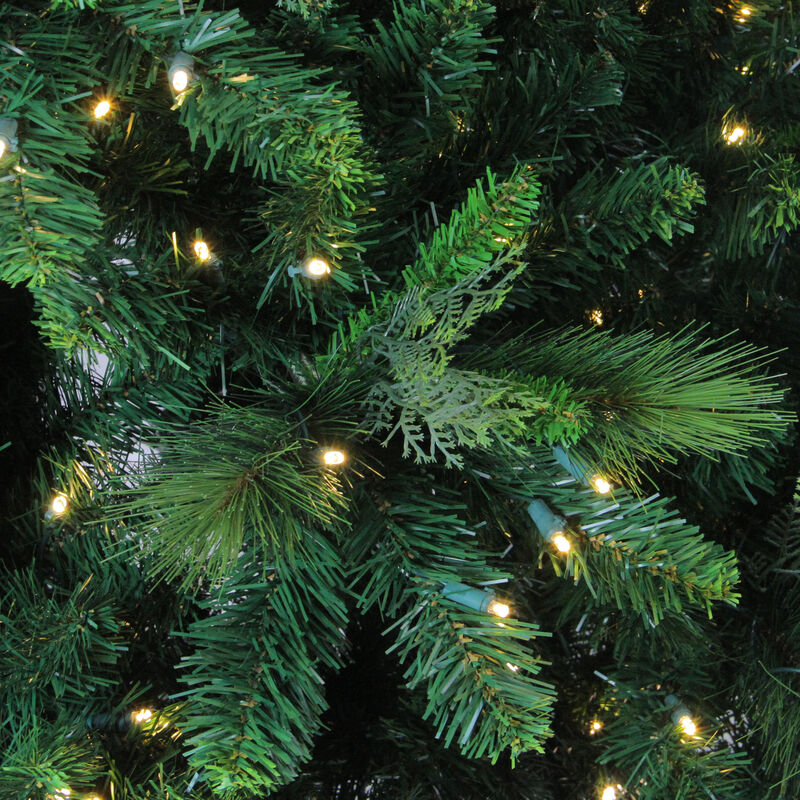 7.5' Pre-Lit Medium Sequoia Mixed Pine Artificial Christmas Tree - Warm White LED Lights