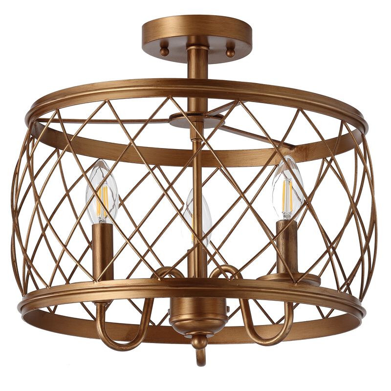 Eleanor Metal LED Semi Flush Mount Ceiling Light