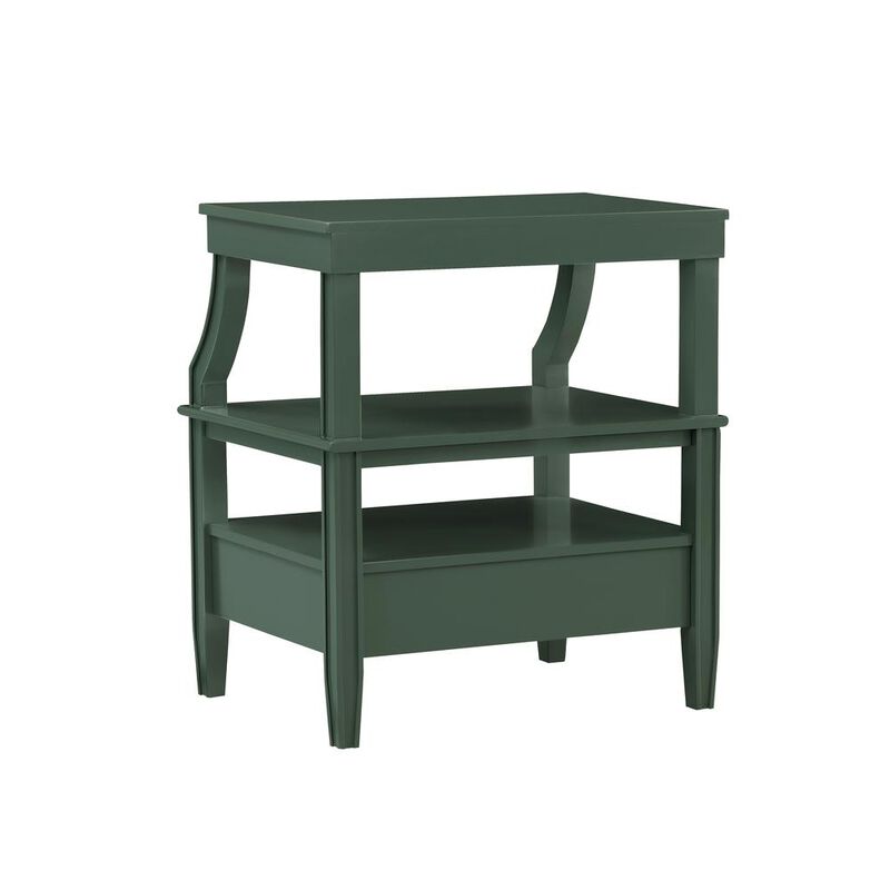 Comfort Pointe Newton Vintage Green Storage Nightstand