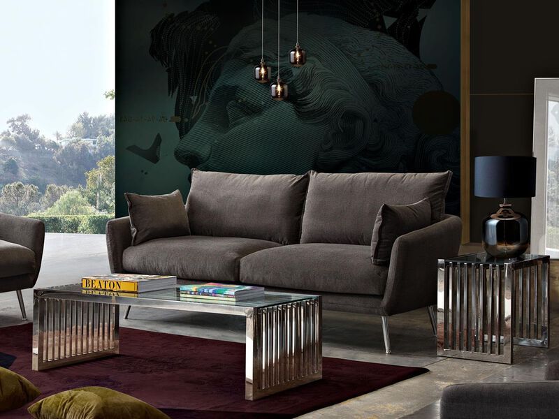 Diamond SofaDiamond Sofa Soho Rectangular Stainless Steel Cocktail Table with Clear Tempered Glass Top
