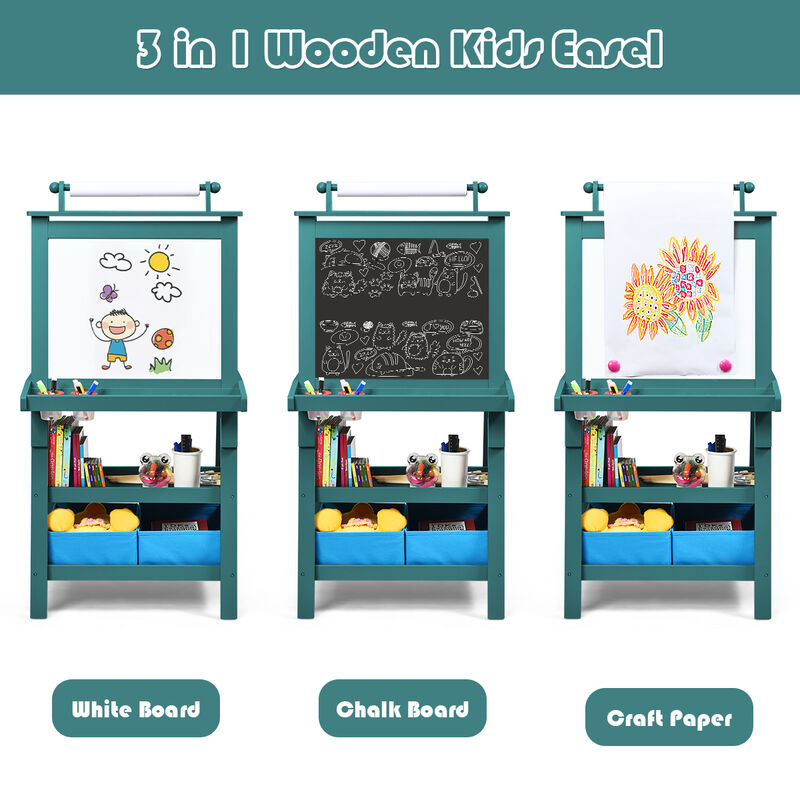 3 in 1 Double-Sided Storage Art Easel