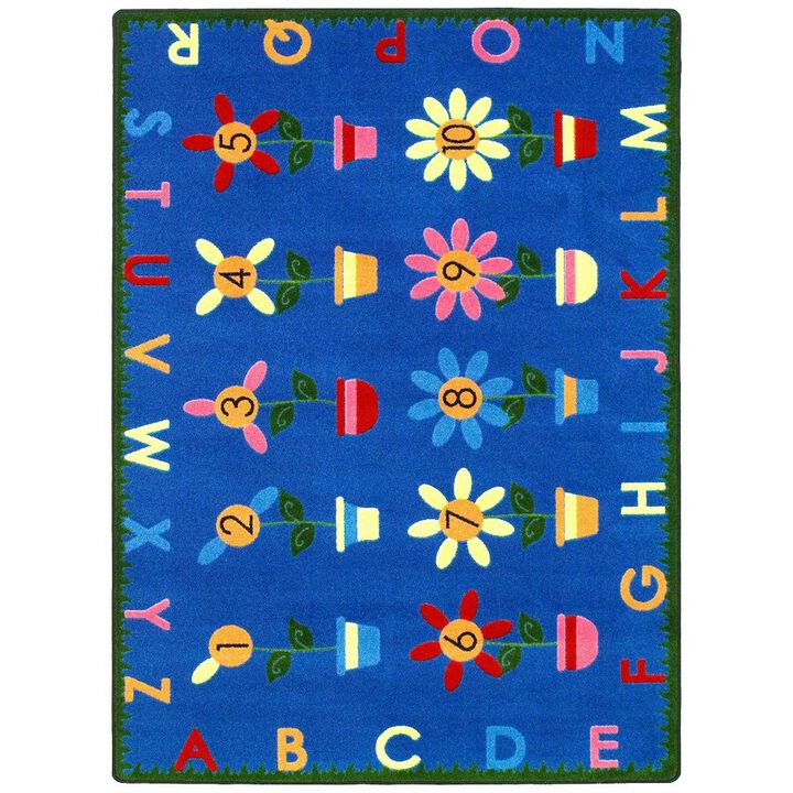 Joy Carpets Kid Essentials Petal Pushers 7'8 x 10'9 Area Rug in Color Multi